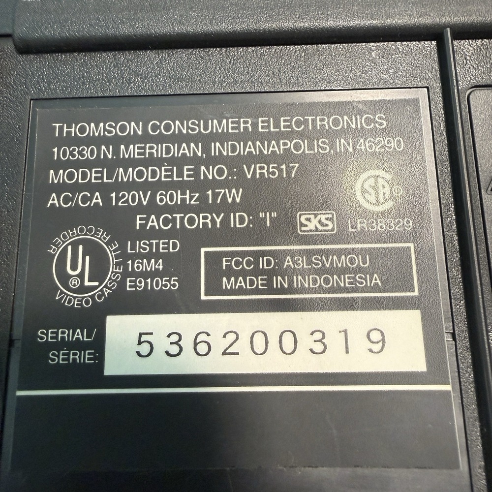 RCA VCR Plus VR517 4-Head  VHS Video Tape Cassette Recorder Powers on‎ No Remote - Picture 5 of 8